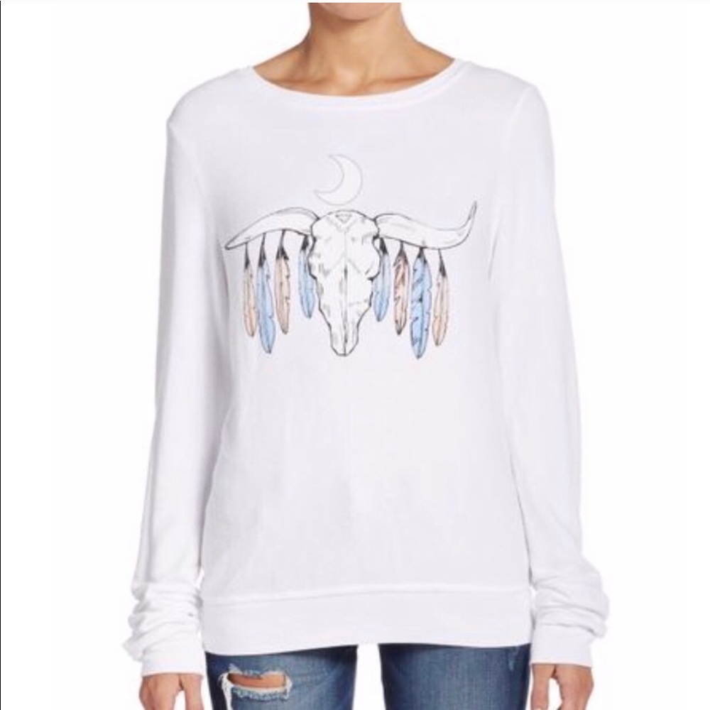 WILDFOX BULL SKILL AND FEATHERS TOP